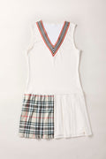 AGGIE BROWN PLAID DRESS