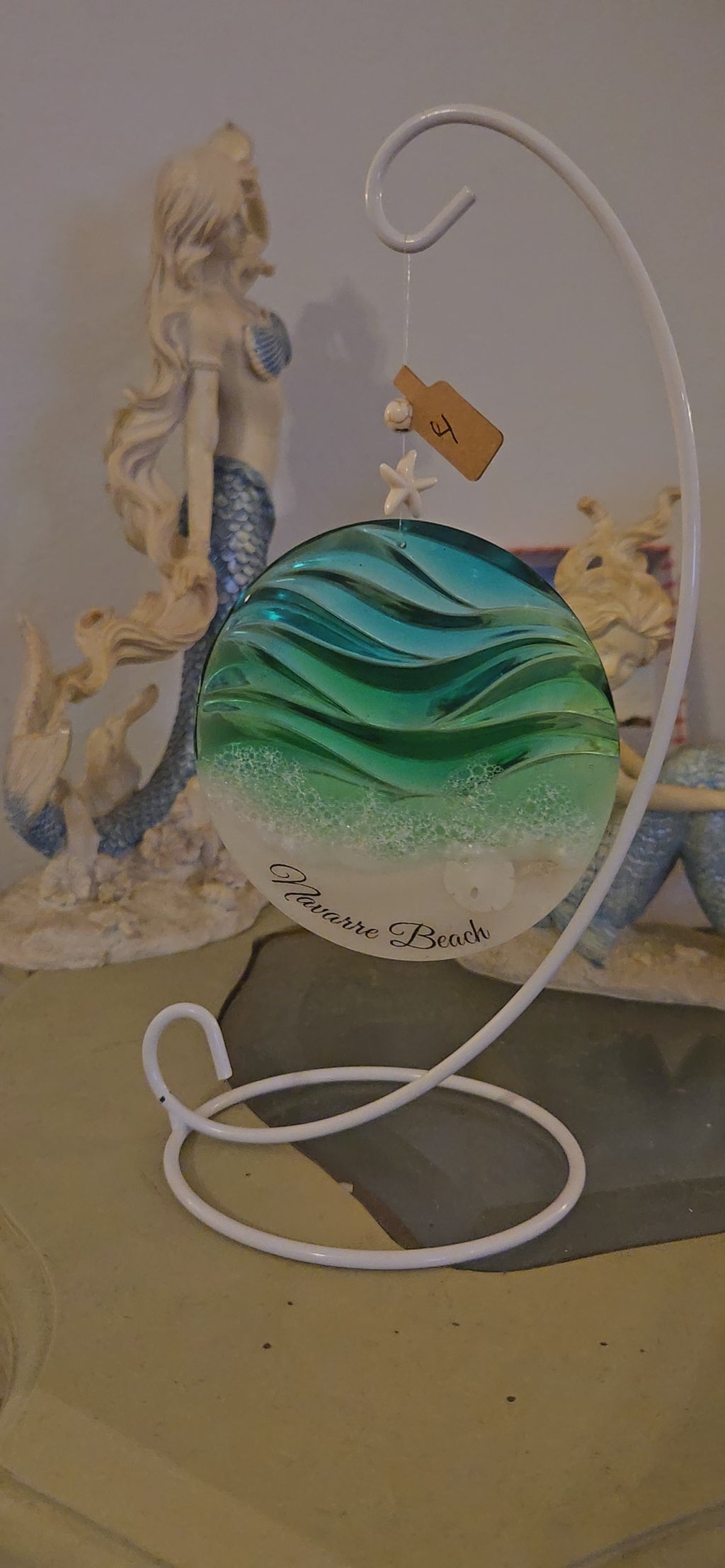 Handmade resin beach ornament